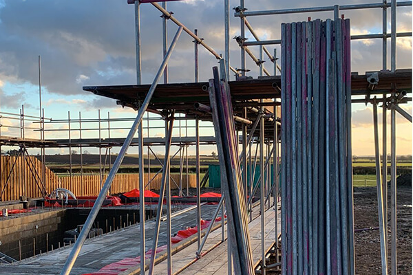 Scaffolding for a new build